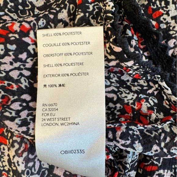 Free People Lola Kimono Black Floral Tie Front Ruffle Bell Sleeve Semi Sheer - Picture 10 of 14